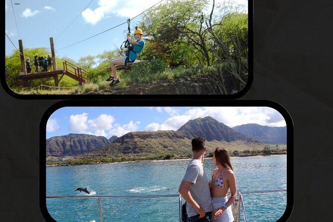 3 Zipline Adventure and 3.5 hour Afternoon Snorkel Cruise - Ko Olina Marina cruise on Kai’Oli’Oli: snorkeling and wildlife spotting in season