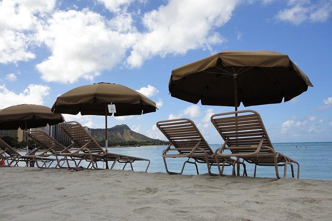 Beach Umbrella and Chair Set Rental - What You Actually Get: Umbrella and Two Lounge Chairs