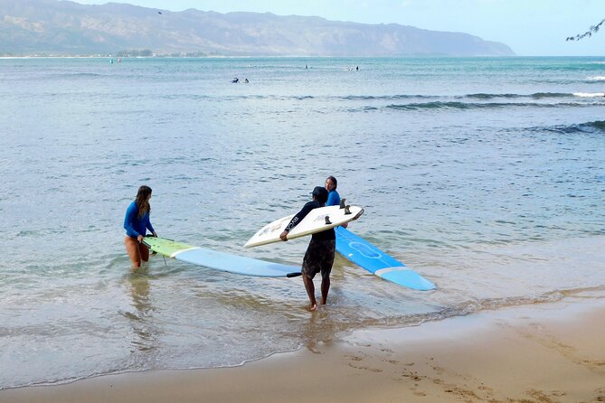 Beginner Surf Lesson at North Shore Haleiwa, Oahu - Private group energy with local instructors like Kekai, Koa, and Kia