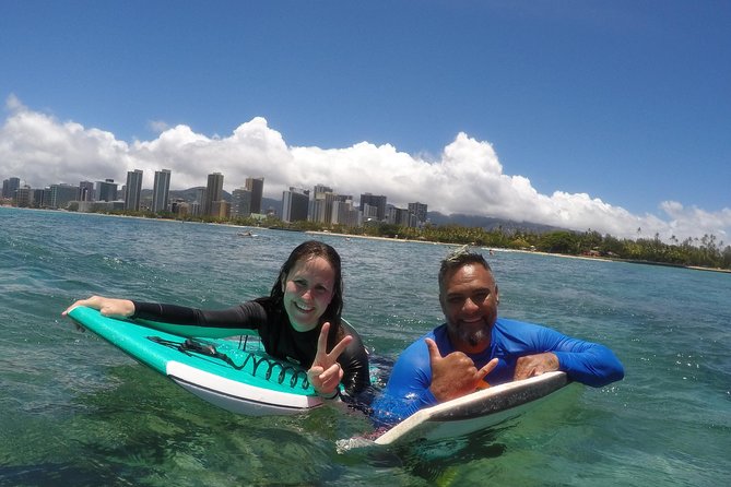 Bodyboarding 1-to-1 Private Lesson with Waikiki Courtesy Shuttle - Waikiki pickup and the yellow Surf School bus logistics