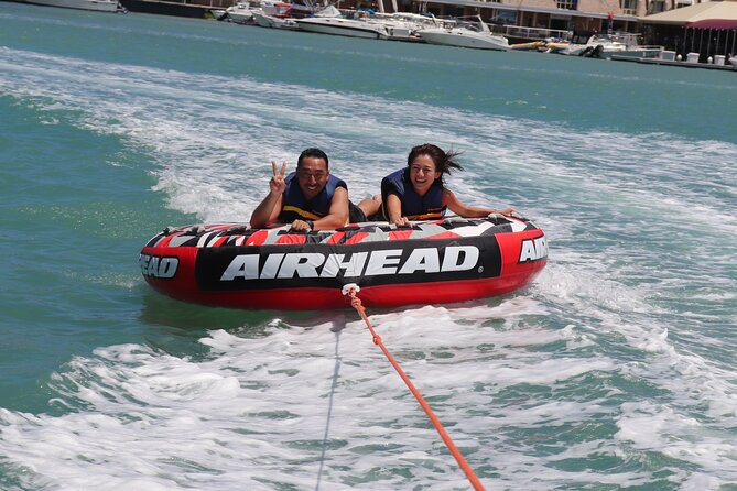 Combo Banana Boat Ride and Bumper Tube Ride in Hawaii - The “don’t fall off” trick for banana boat riders
