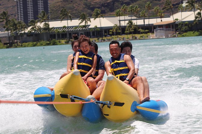 Combo Banana Boat Ride and Bumper Tube Ride in Hawaii - What the combo timing means for your day