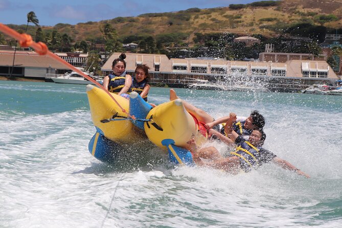 Combo Banana Boat Ride and Bumper Tube Ride in Hawaii - Check-in reality: Hawaii Water Sports Center and your mobile ticket