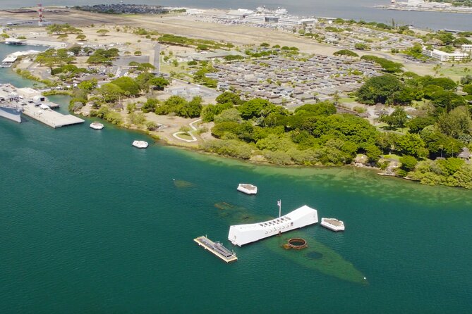 Complete Island Oahu Helicopter Tour - Pearl Harbor from above: seeing the USS Arizona Memorial area your way