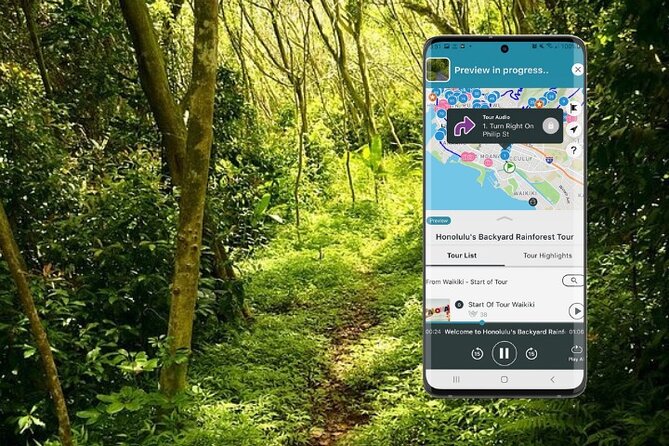 Honolulu Rainforest Self-Guided Audio Tour - How the Shaka Guide audio tour works while you drive