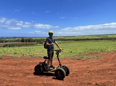 Oahu, Haleiwa: Da Mongoose EzRaider 1.5 hour ATV Adventure - Leaning Into Turns with Stand-or-Sit Riding