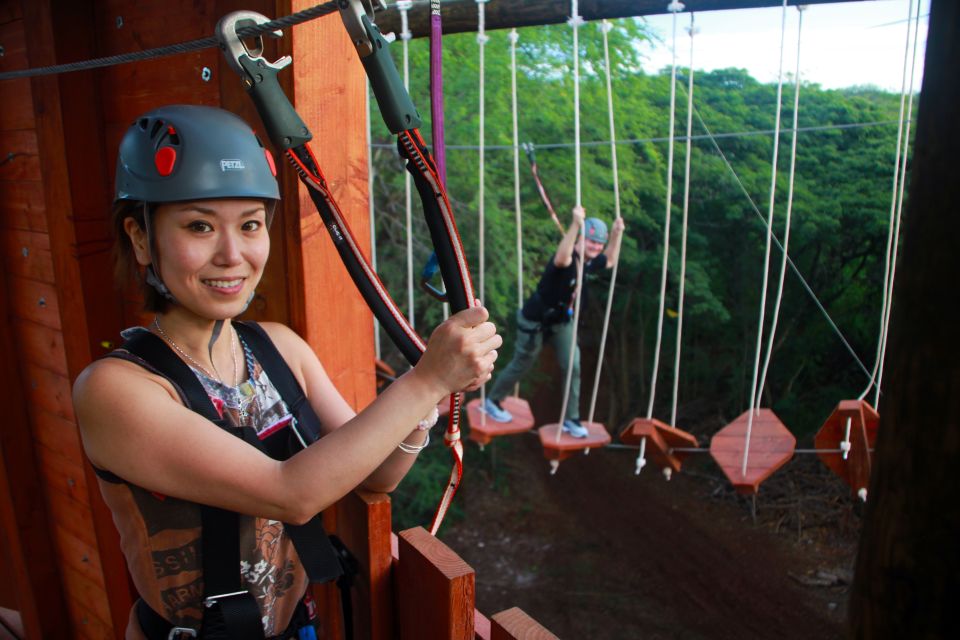 Oahu: High Ropes Adventure, Climbing, & Rappel Experience - The High Ropes Challenge Course: 18 Obstacles, Real Balance Work