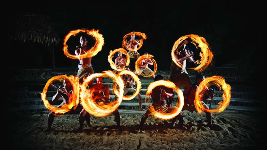 Oahu: Islands of Polynesia and "HA: Breath of Life Show" - Tahiti Village: special wedding ceremony moments, pole fishing, and dance