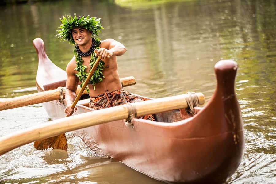 Oahu: Islands of Polynesia and "HA: Breath of Life Show" - Hawaii Village: hula lesson, poi tasting, traditional games, and lauhala weaving