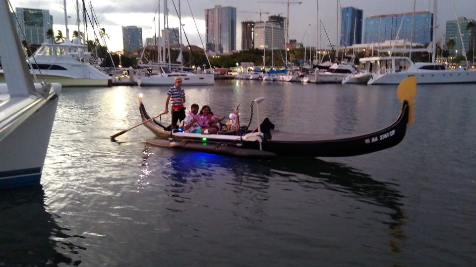 Oahu: Luxury Gondola Cruise with Drinks and Pastries - The gondolier’s singing, the lei moment, and the “small theater” vibe