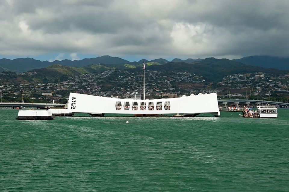 Oahu: Premium Missouri, Arizona & Top of the Tower Tour - USS Arizona Memorial: the Navy boat ride is part of the meaning