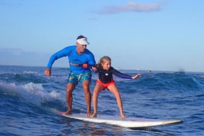 Private Kids Surfing Lessons - What happens during the 1 hour 45 minutes on the water