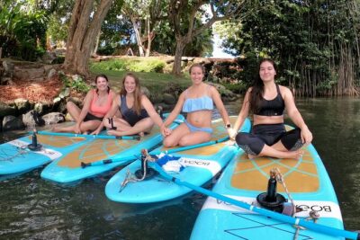 Stand-Up Paddle Yoga on the North Shore of Oahu - Paddle Through the Bay Into the Anahulu River Area