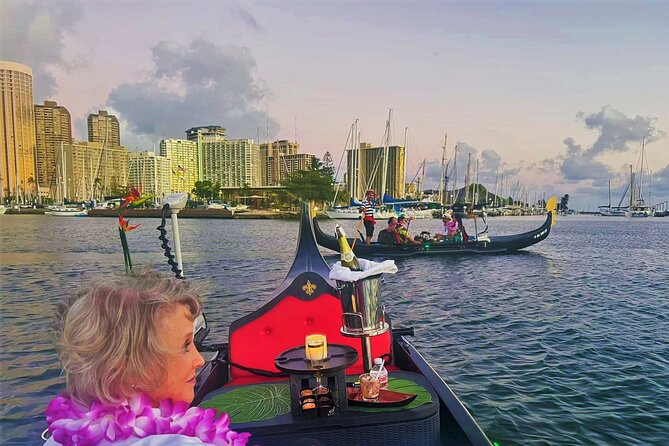 Valentine's Private Gondola Cruise in Waikiki with Drinks, Pastry - Skyline and rainbows: why this part feels more romantic than you expect