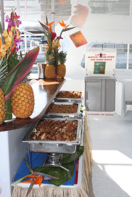 Waikiki Friday Night Fireworks Sail - The boat experience: catamaran comfort, seating, and restrooms